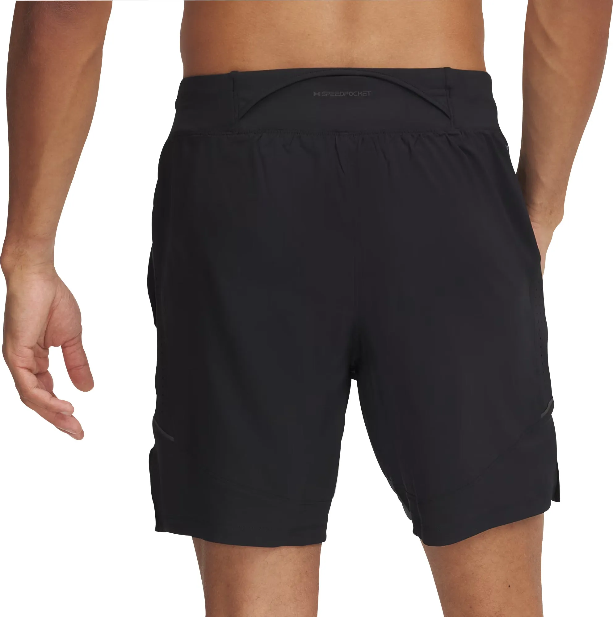 Odor Lock Technology Under Armour Launch Elite 2 In 1 Mens Running Shorts - Black