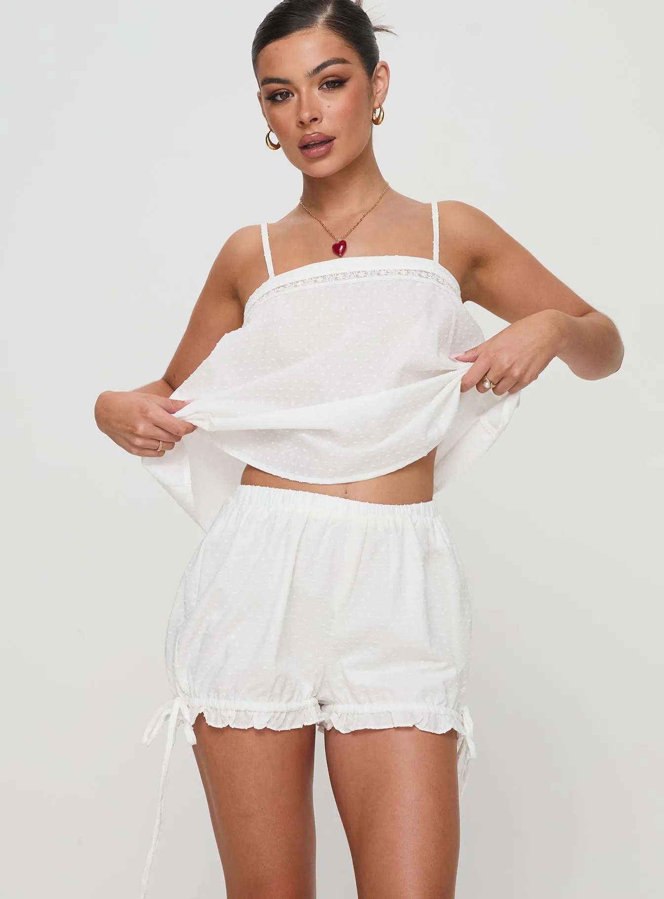 Sea Fit Invisible String Lace Sleep Short White