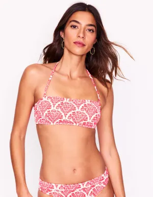Milos Smocked Bikini Top-Jam Red, Blossomy Flexible Cup Insert Versatile use