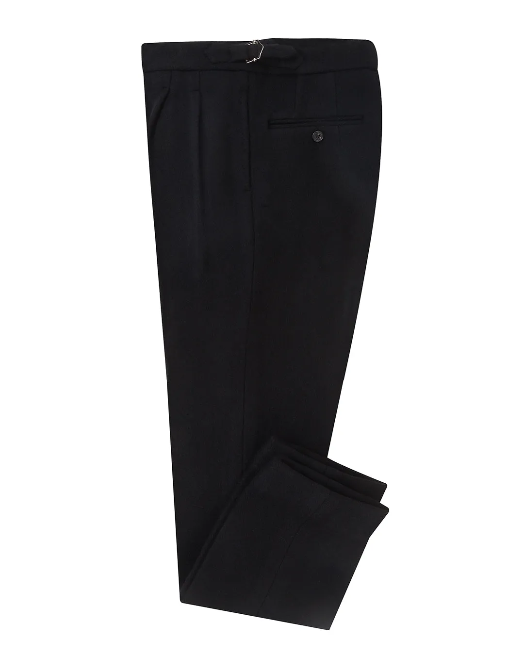 Casual Wearable EZS Black Wool Heavy Flannel Pant