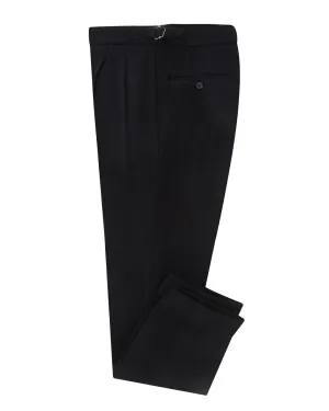 Casual Wearable EZS Black Wool Heavy Flannel Pant