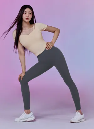 NoIrritationSeams WrinkleResistant Another Label Fit Revolution Leggings_Night Gray
