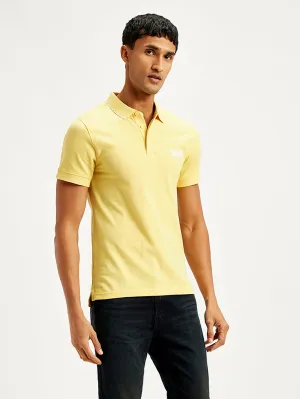 Men's Solid Slim Fit Polo T-Shirt Comfortable Stretch