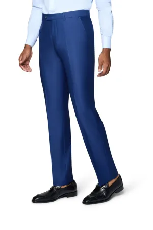 Basic Style Bergamo Elegant Modern Fit Pants - New Blue