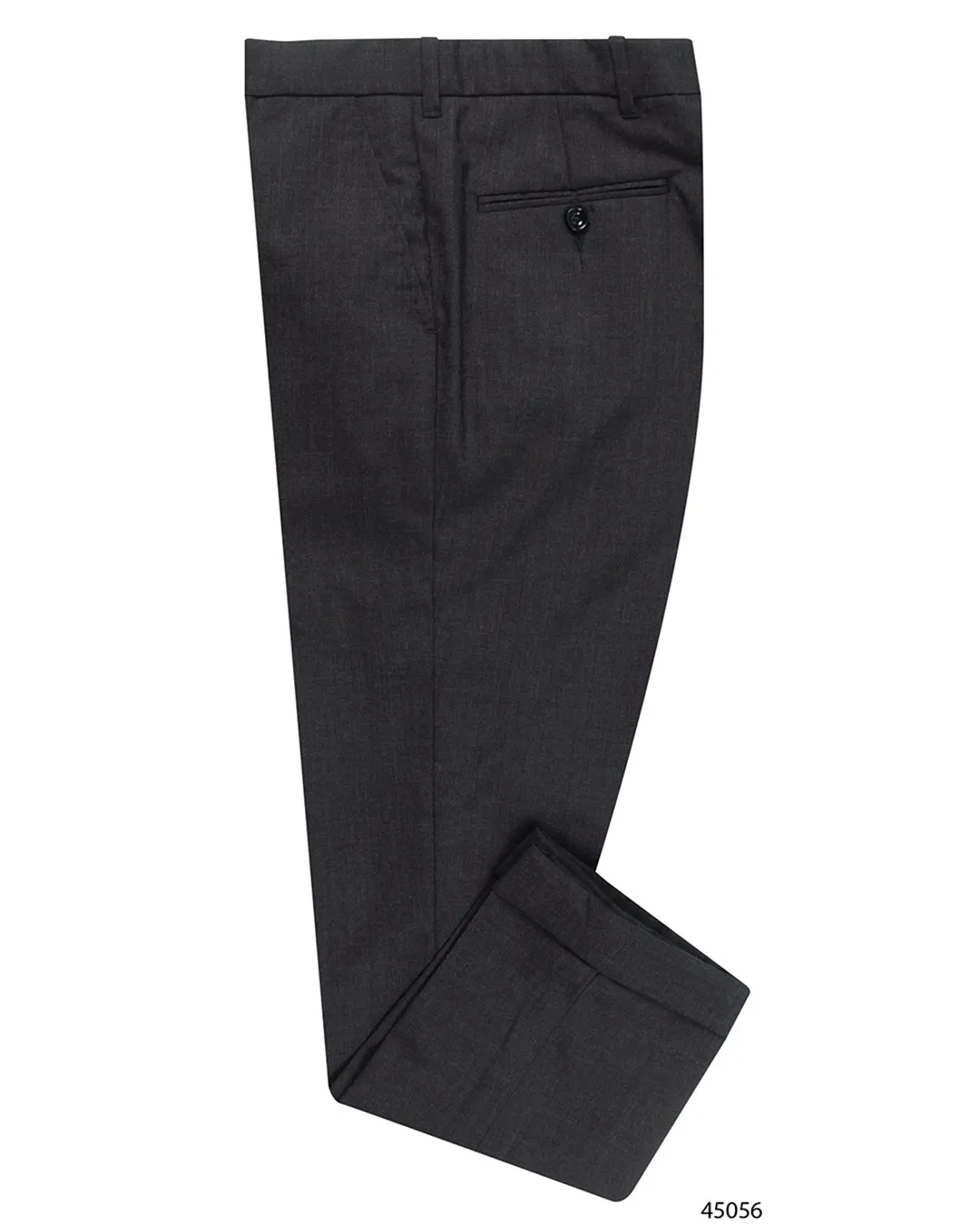 Vitale Barberis Canonico - 120s 2 Ply Charcoal Grey Dress Pant Active Comfort Wear HeatRegulatingLining