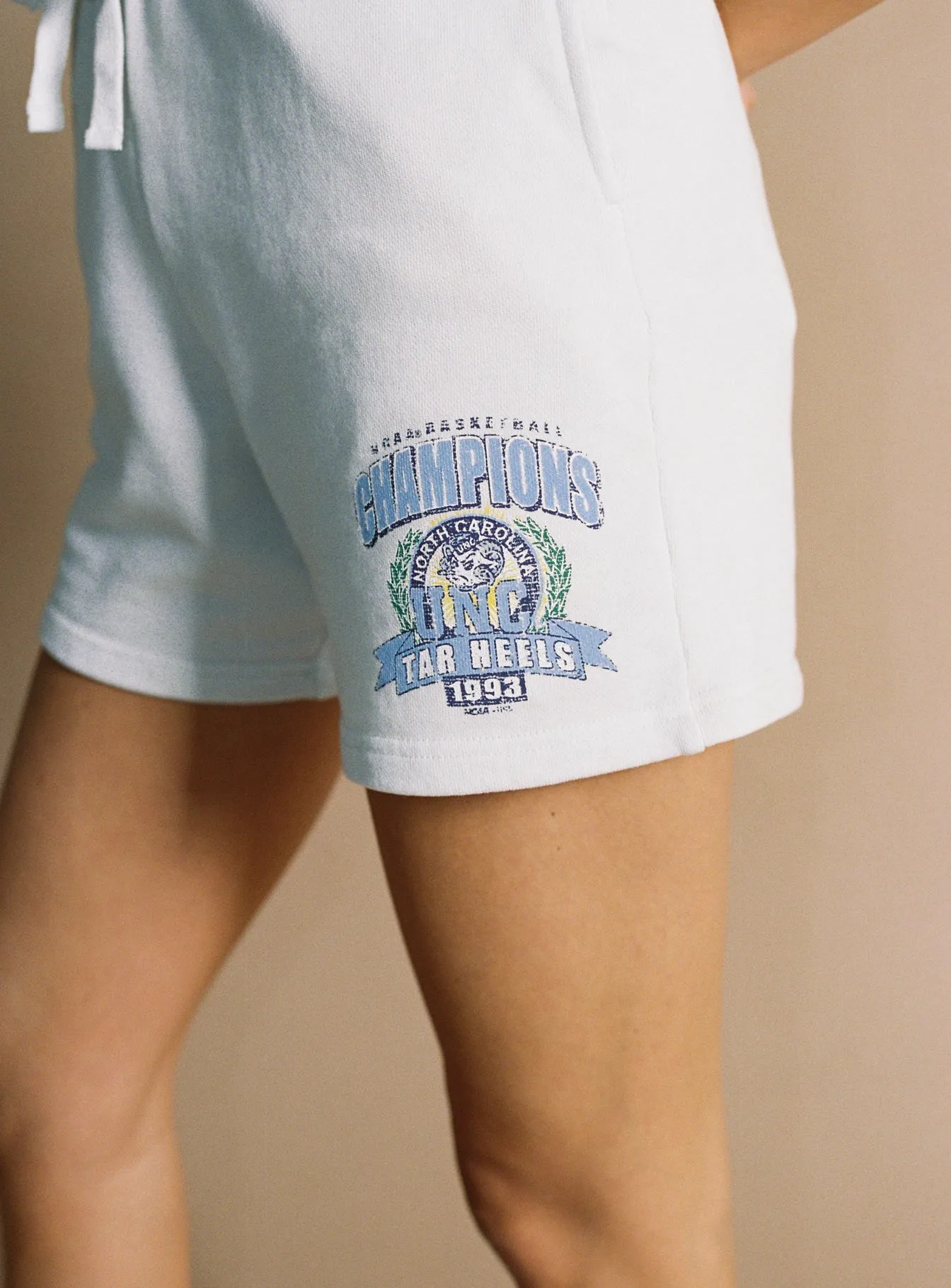NCAA Coll Basketball Champs Shorts Unc White Organic Ease