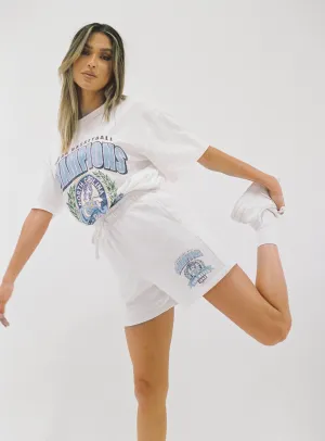NCAA Coll Basketball Champs Shorts Unc White Permanent Crease