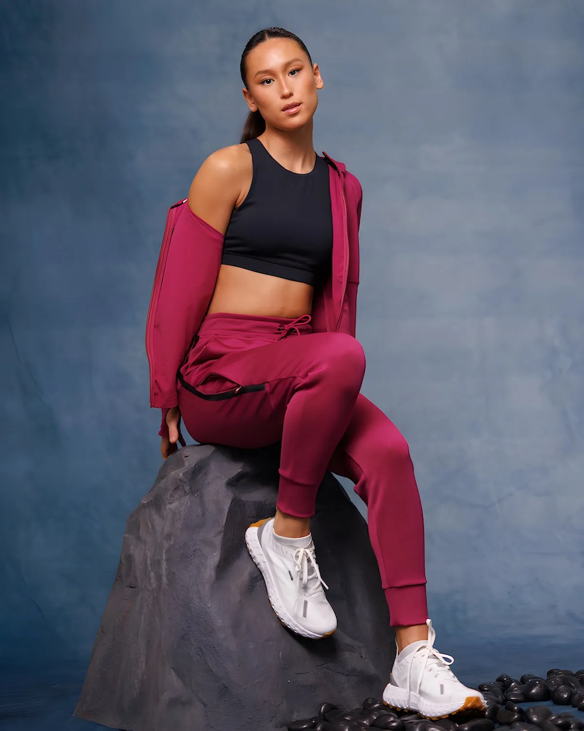 ButterySoftTexture Train Mid-Rise Jogger | Wild Orchid
