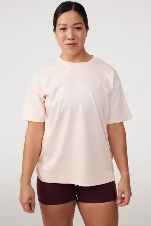 Multi Panel Design Relax Comfort Style Oversized Tee in Soft Serve