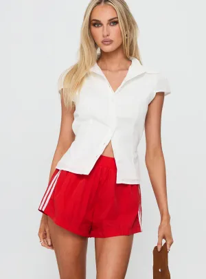Borderline Track Short Red / White Wave Core Sustainable Manufacturing