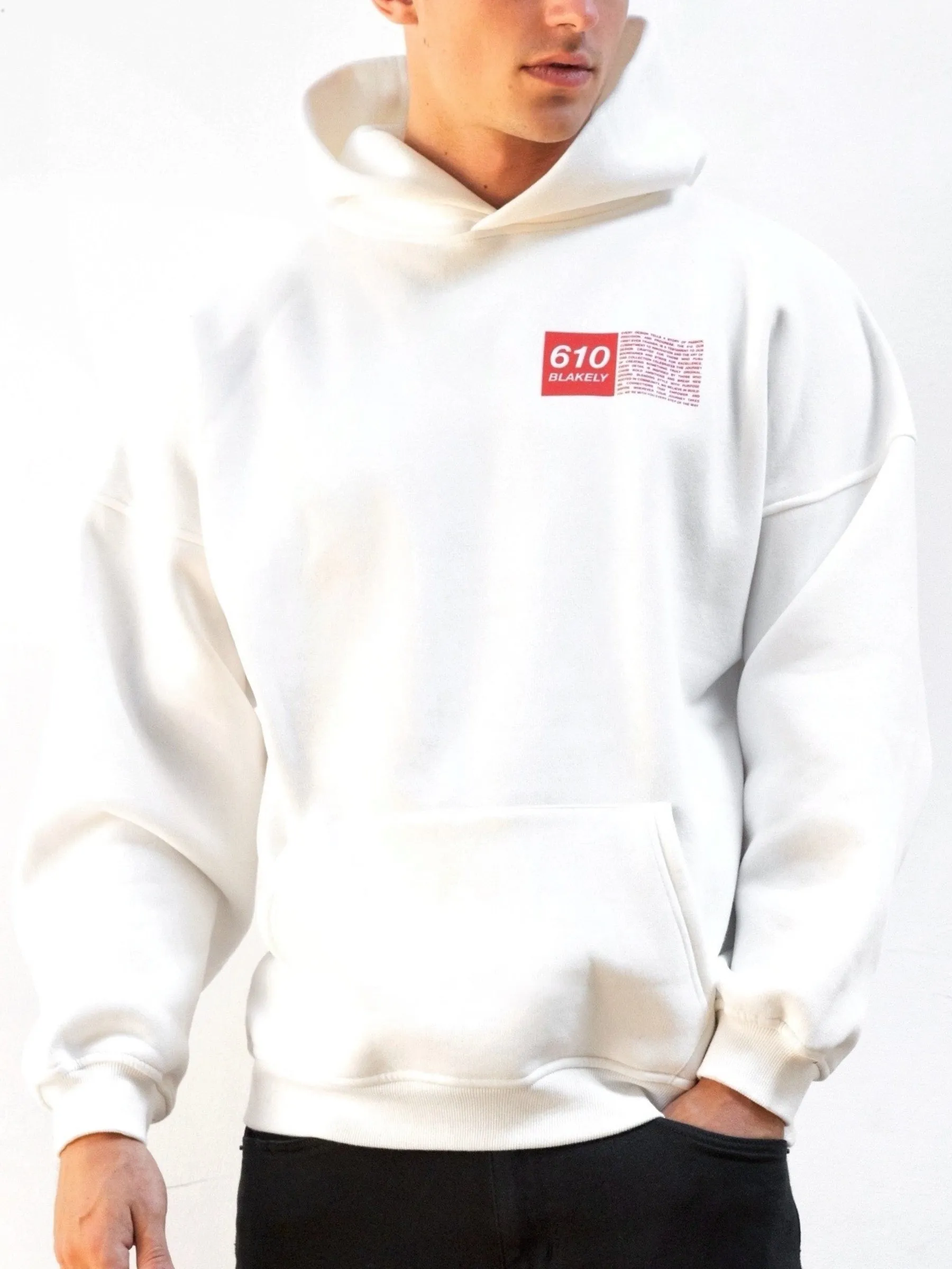 Tribeca 610 Relaxed Hoodie - Flat White Wombat like