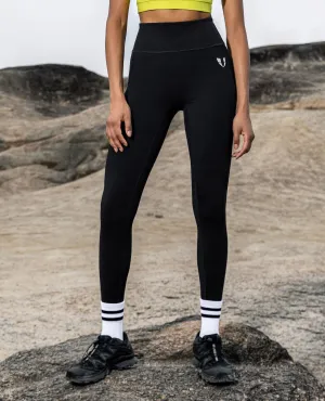 anti static Powerful Belted Cargo leggings - Black
