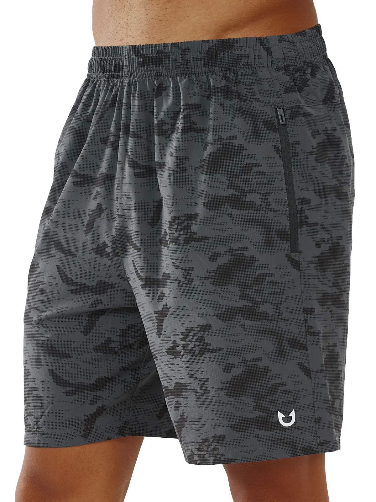 retail industry shorts set Men's Black Camo Sweat Shorts for Gym Basketball & 7" Board Shorts