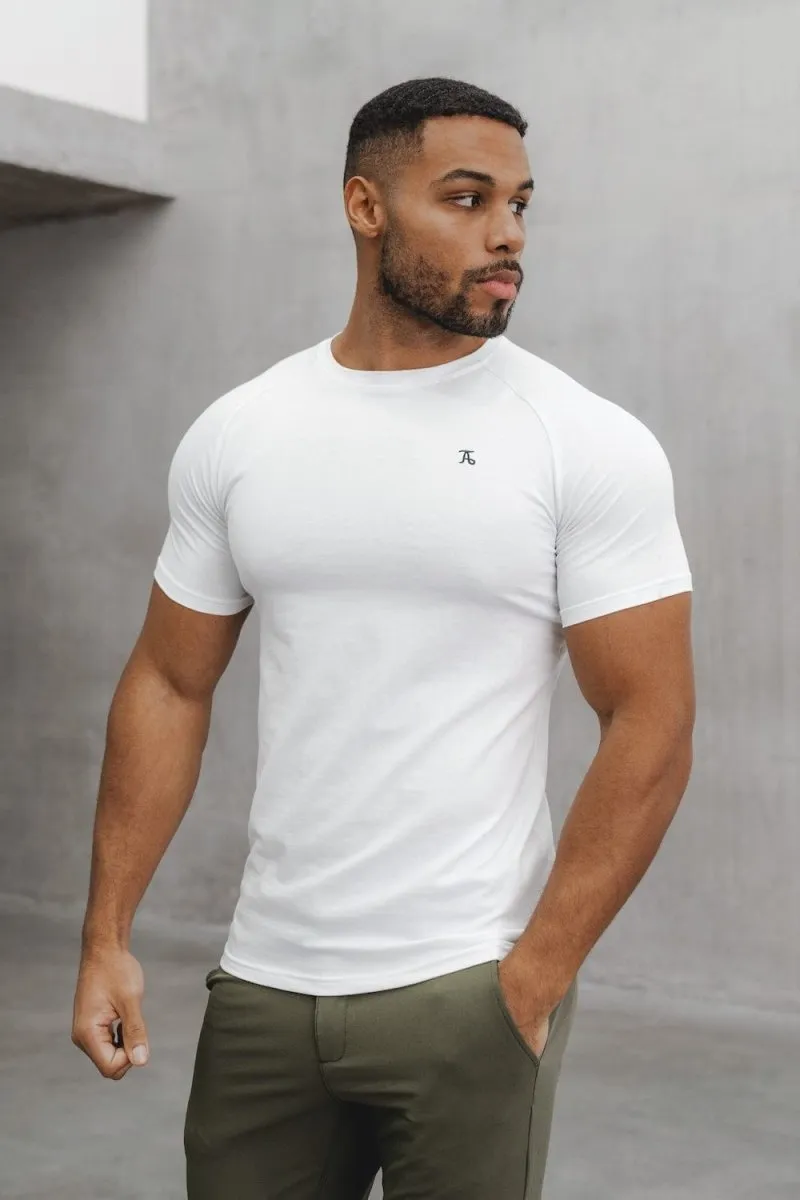 Premium Athletic Fit T-Shirt in White Anti-bacterial