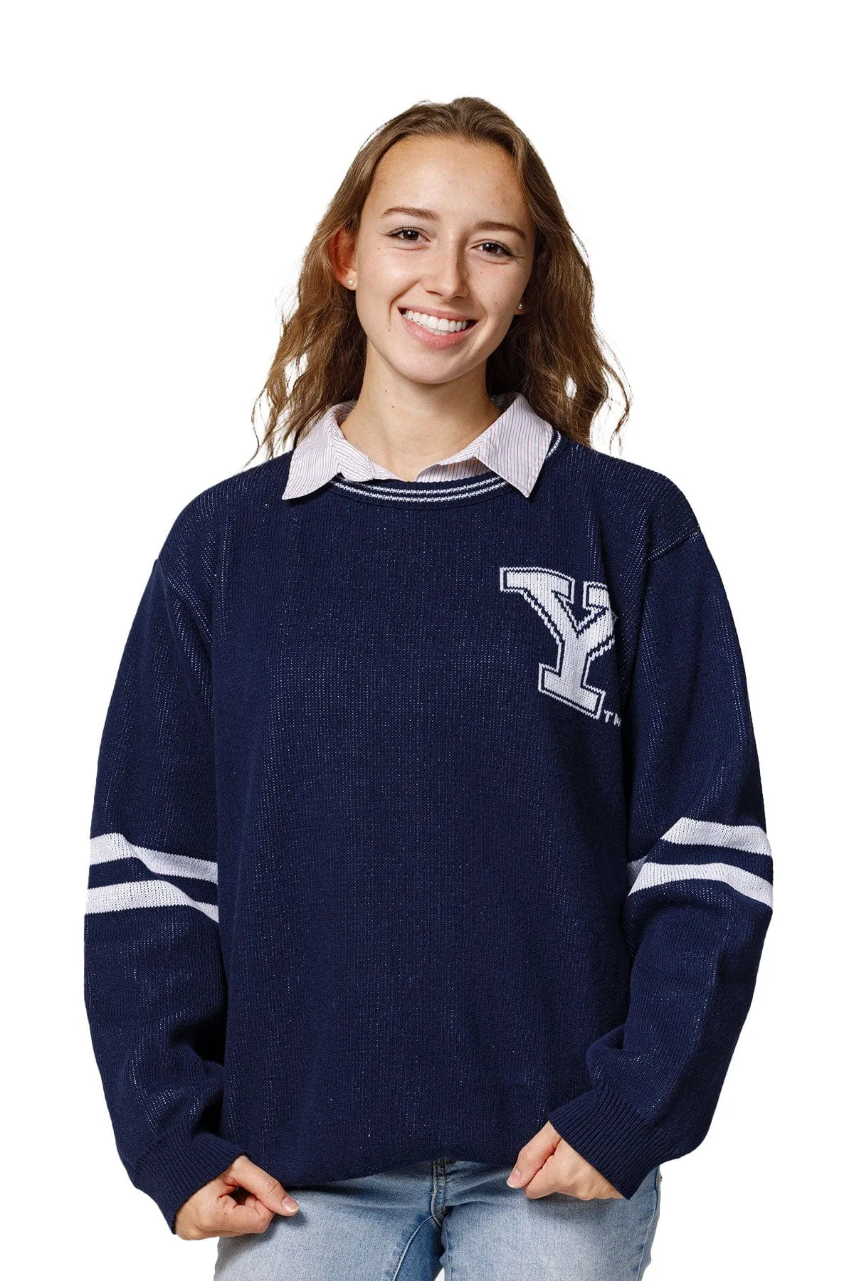 Effortless Comfort Flexible Hood Structure YALE UNISEX KNIT CREW