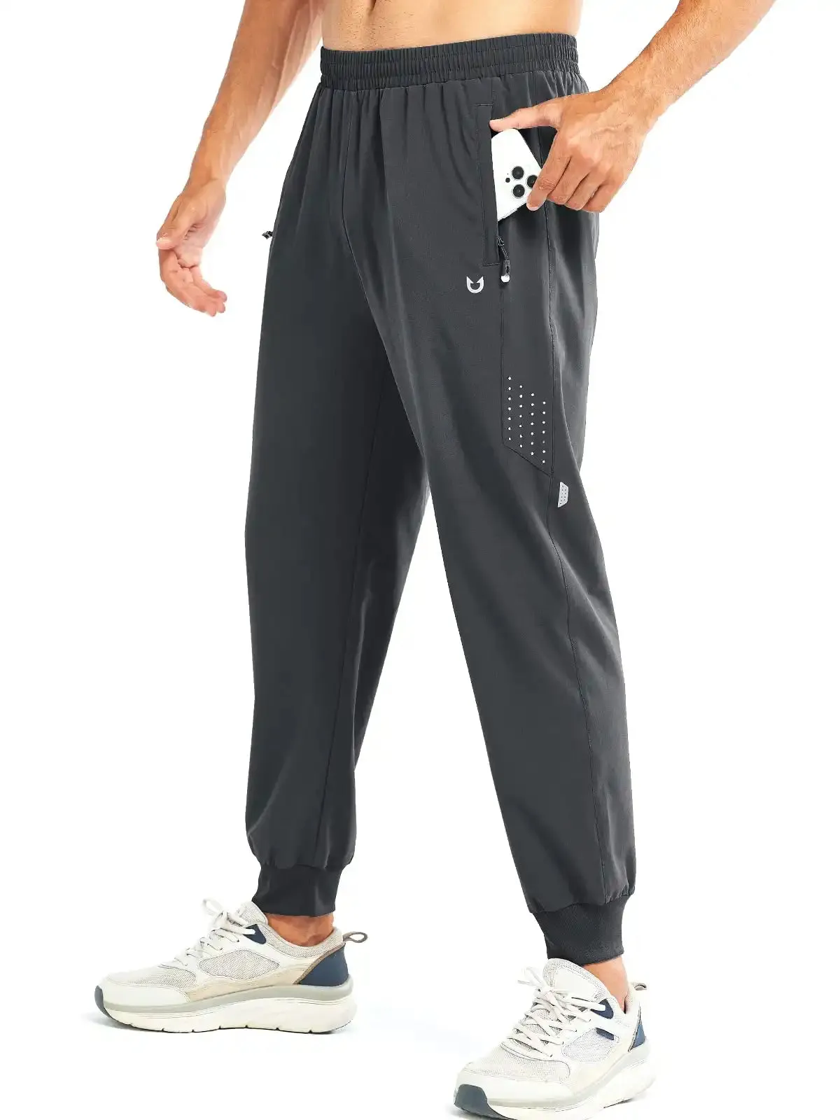 Classic Comfort Stain Resistant Weave Men's Lightweight Athletic Joggers Gym Workout Sport Pants for Running