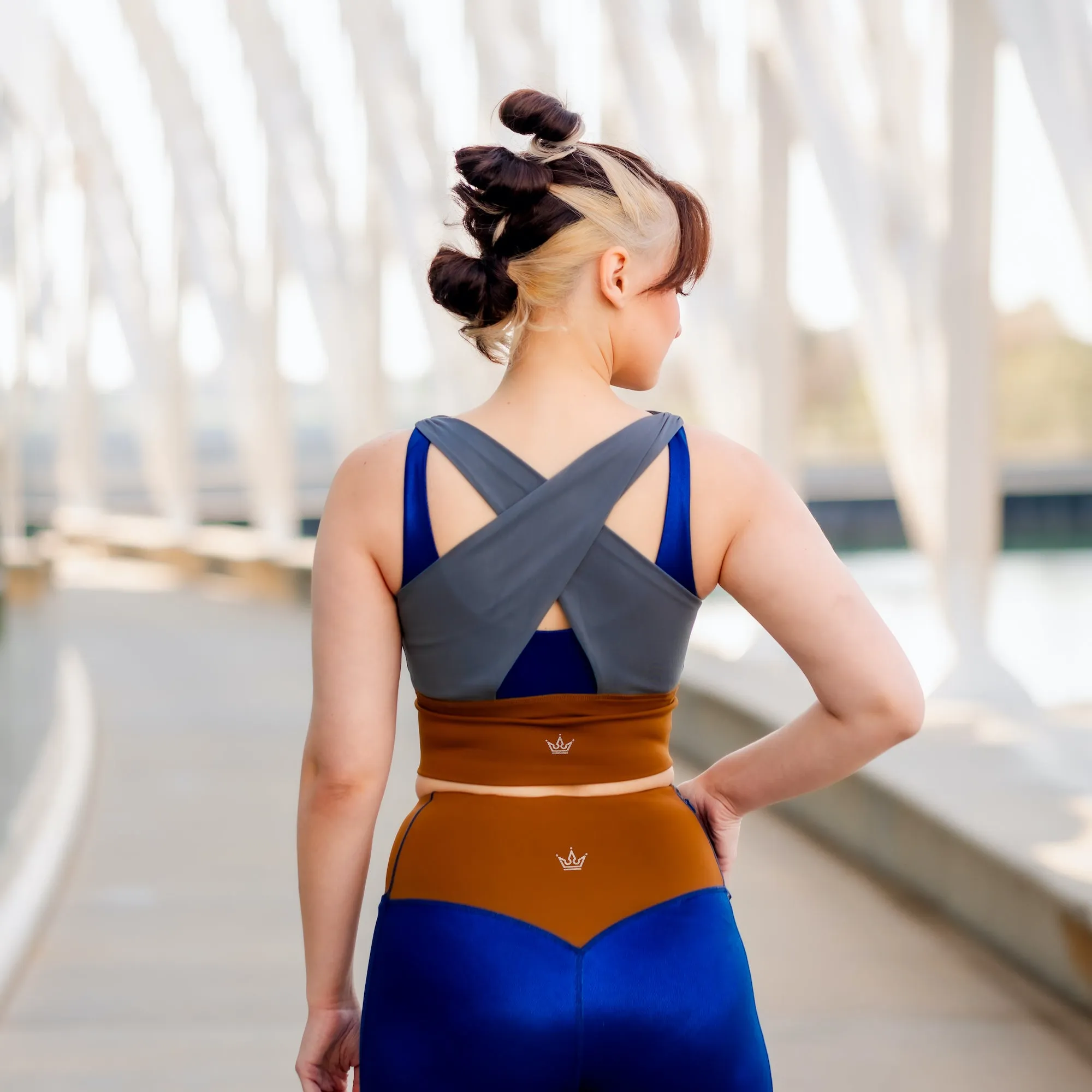 Embroidered seams Force Fighter Long Sports Bra