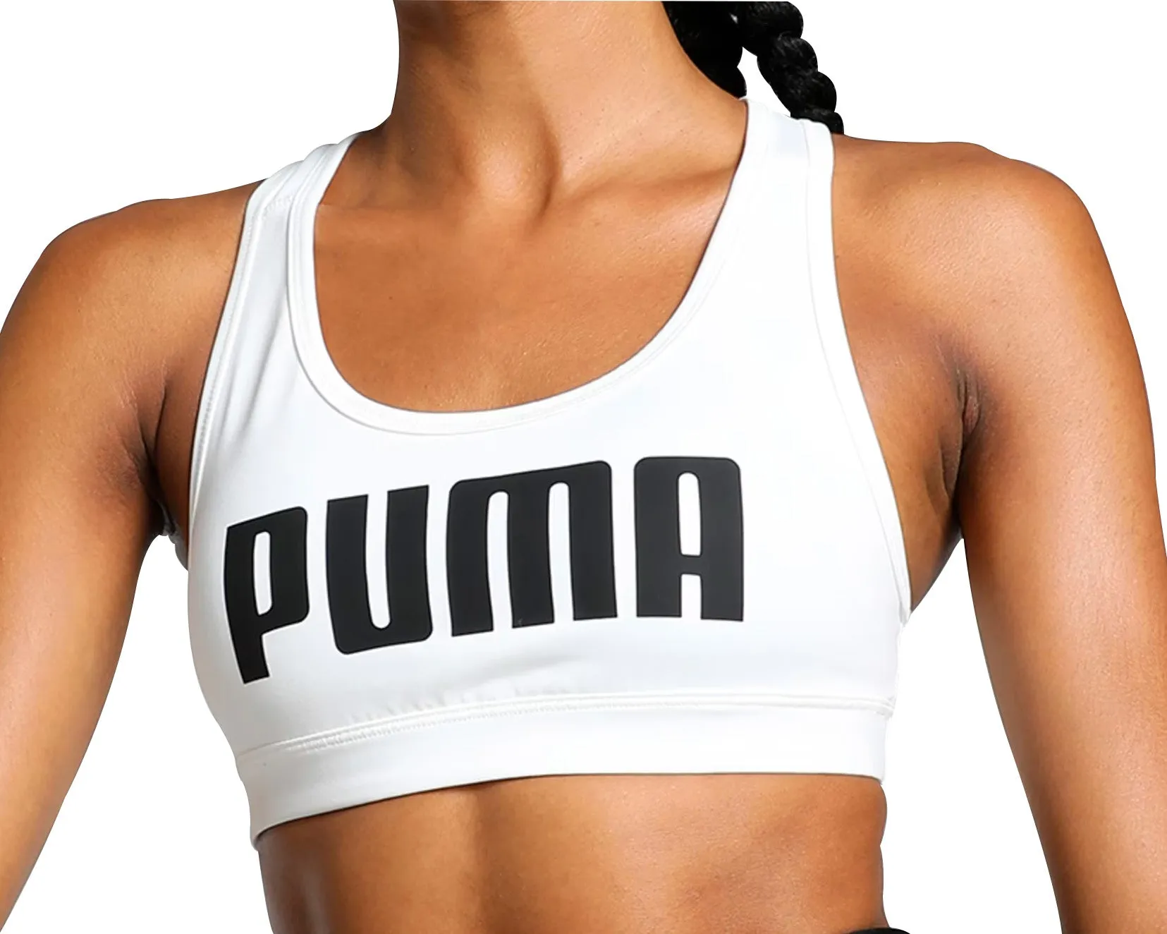 Puma 4KEEPS Womens Running Sports Bra - White Lace active clothing