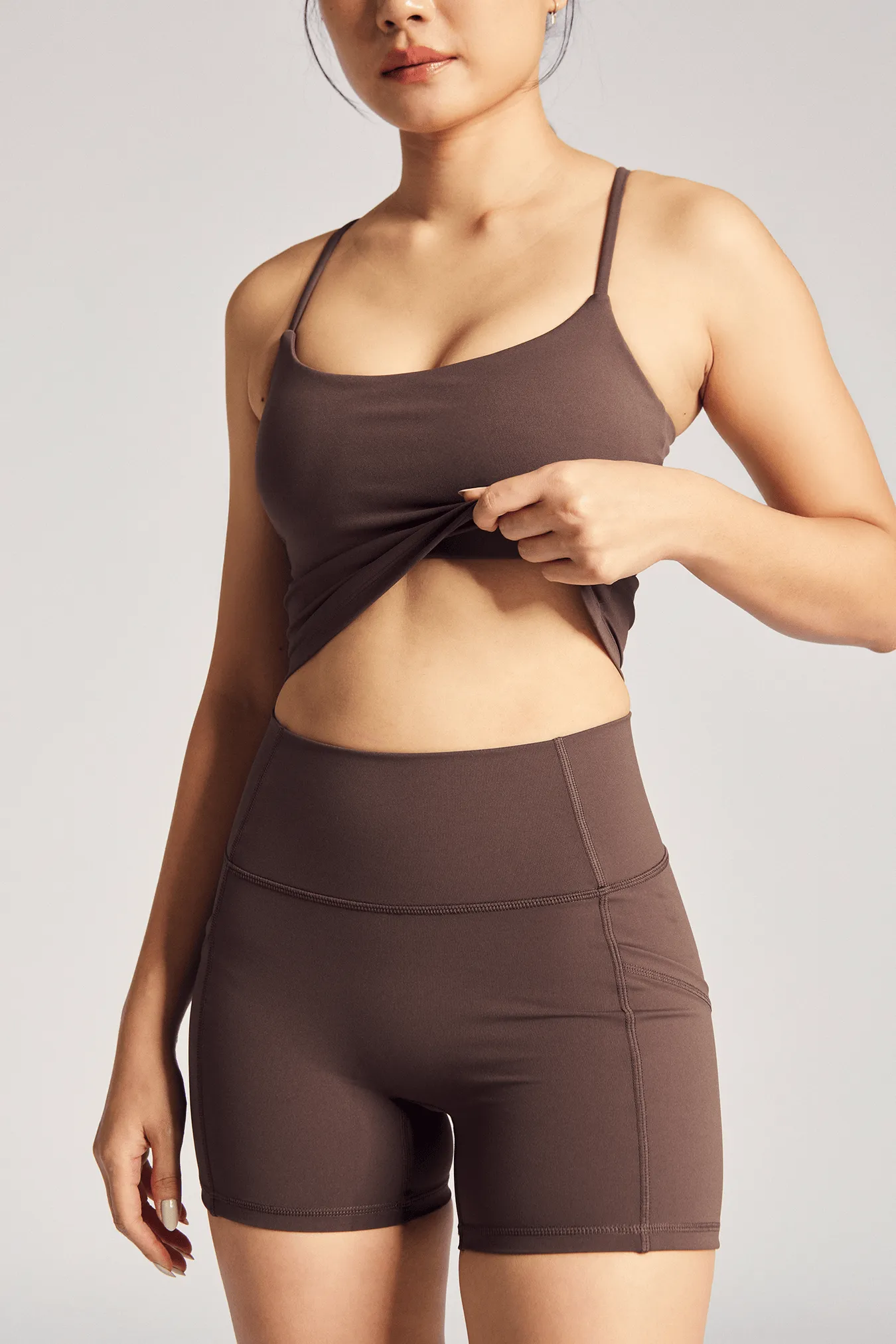 Wispy Longline Bra in Espresso Comfortable Structure Full body workouts