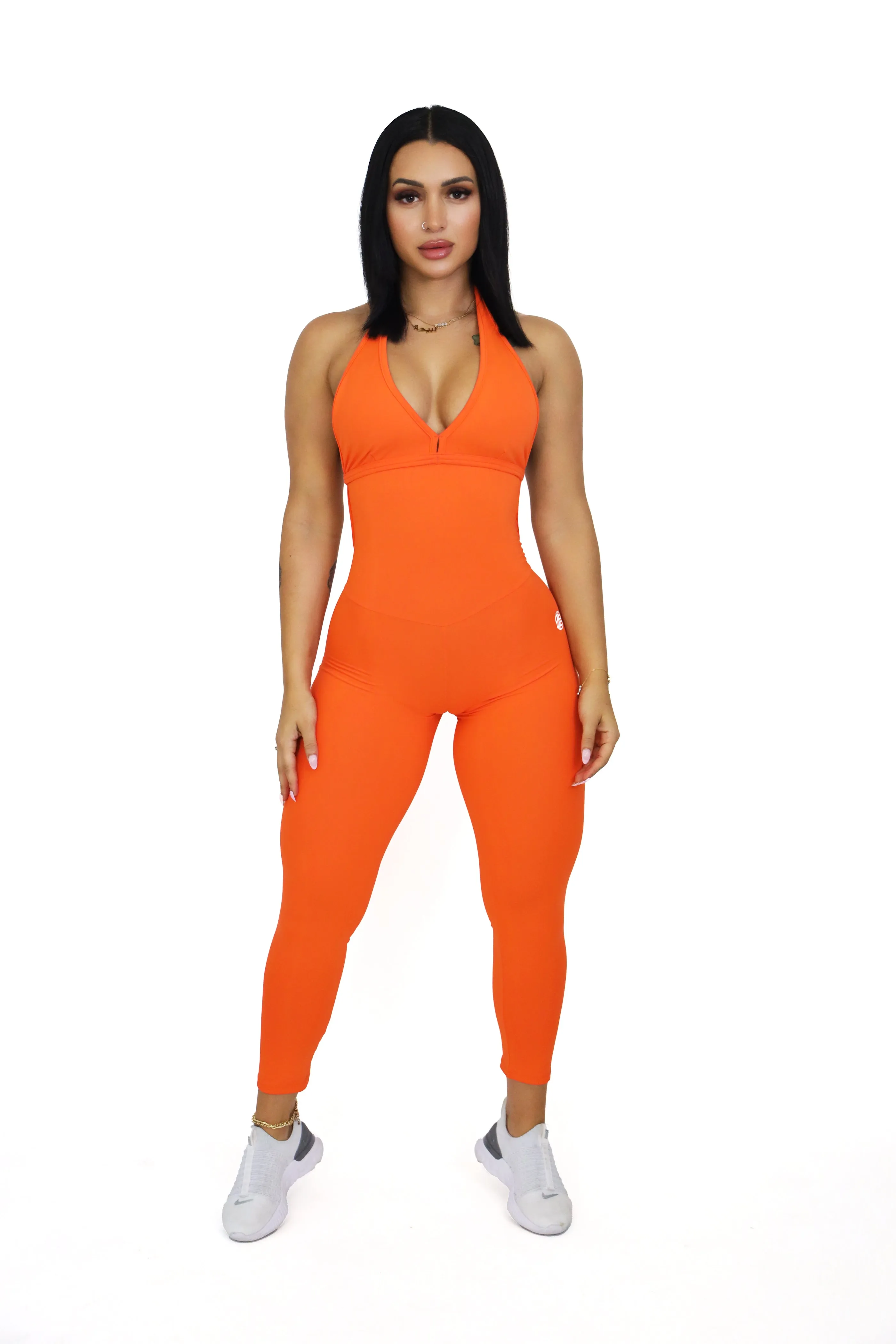 Dinner Outdoor Celine Orange Backless Bodysuit