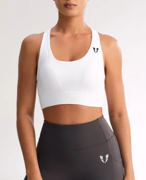 Body Adaptive Fabric Seamless Fitness Bra - White
