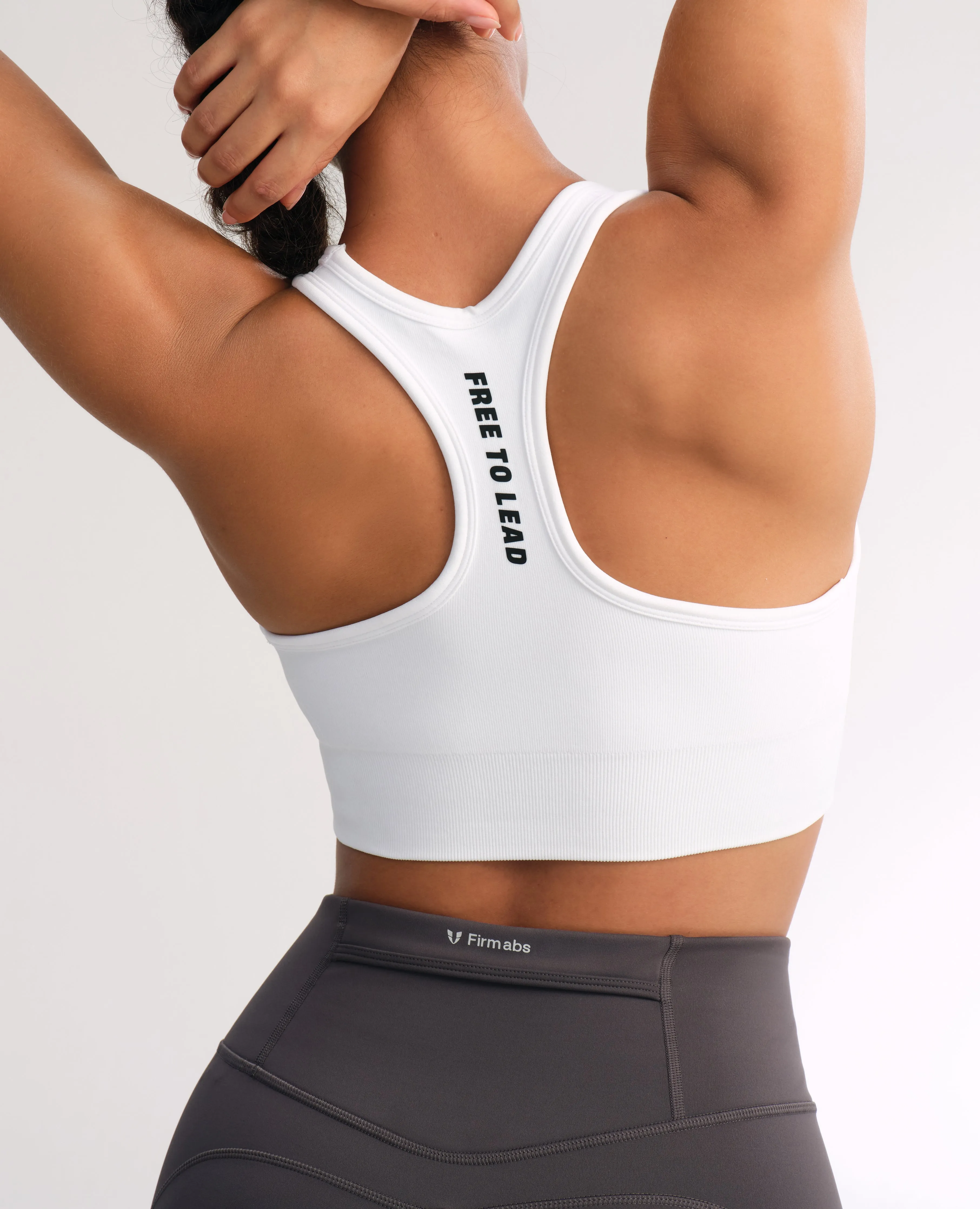 Secure Structure Snag Free Fabric Seamless Fitness Bra - White
