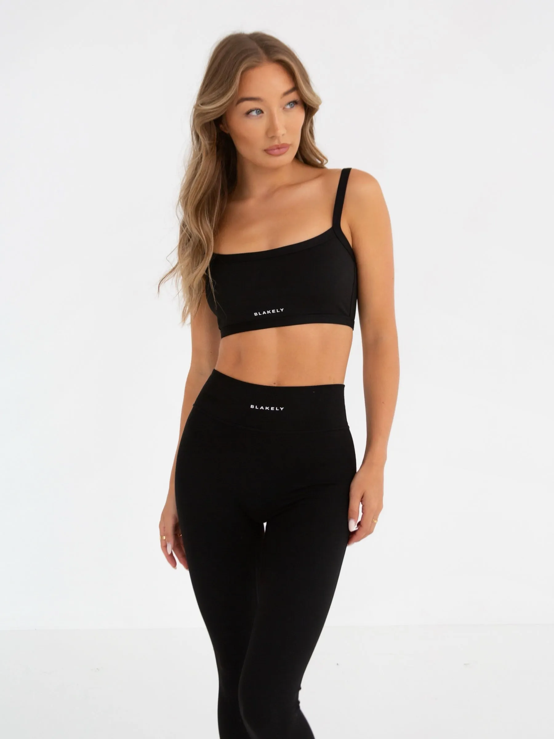 Ultimate Sports Bra - Black Performance Fabric Compression Zone Technology