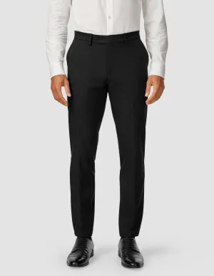 Essential Suit Pants Regular Black Stylish Layers Adjustable Waist