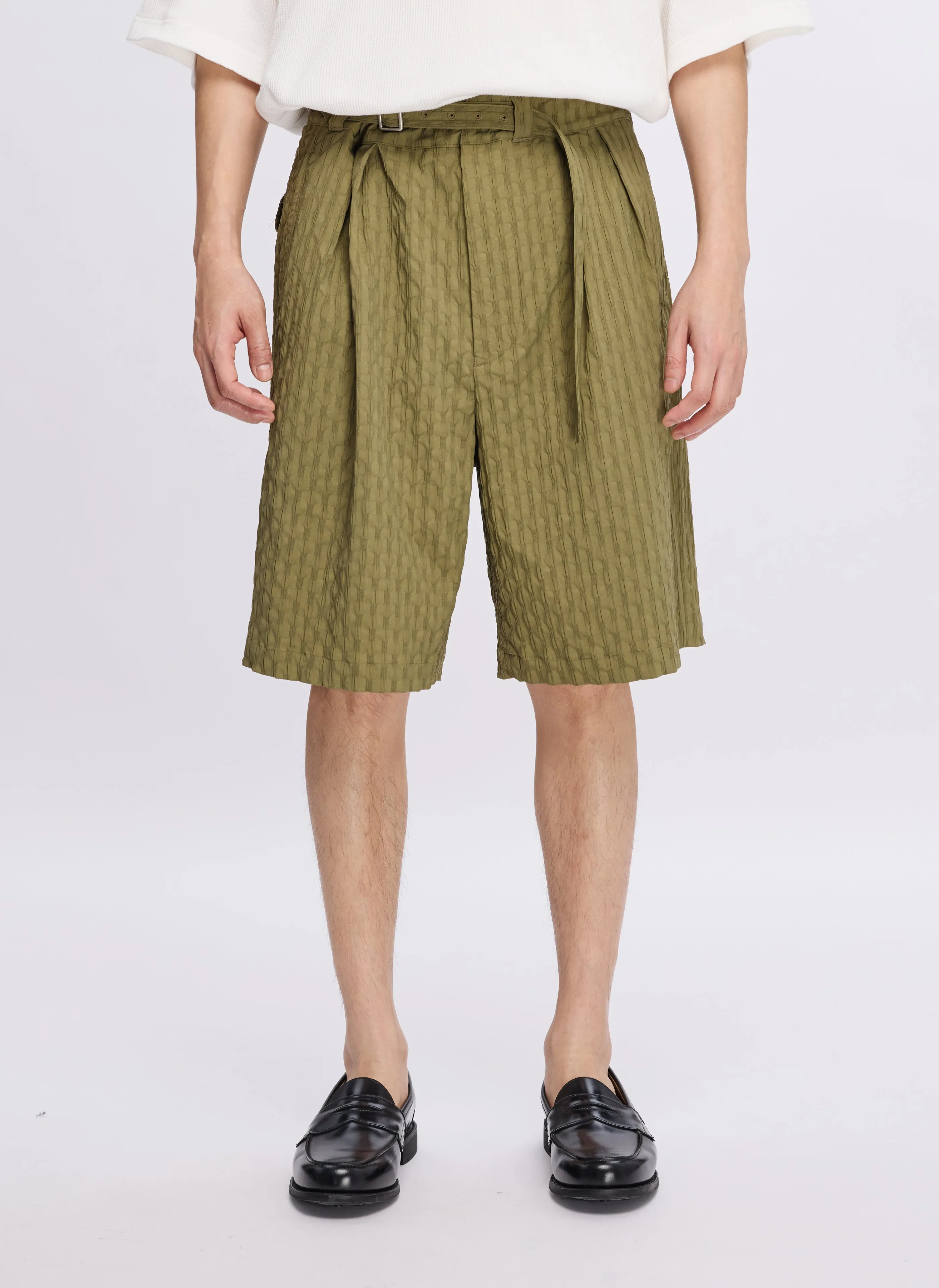 Nylon Spandex Jacquard Gurkha Shorts fresh start