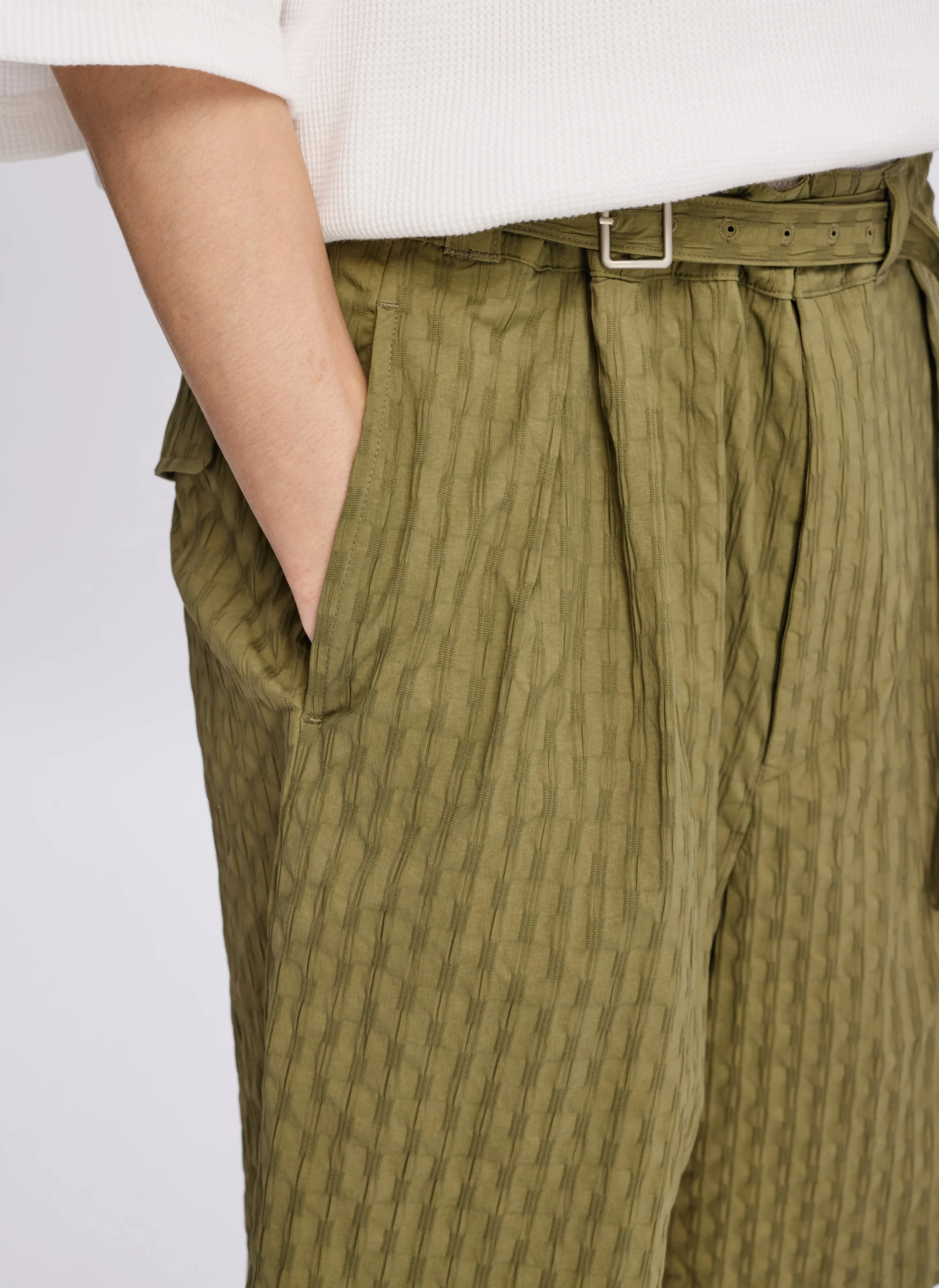 Strong Glow Nylon Spandex Jacquard Gurkha Shorts
