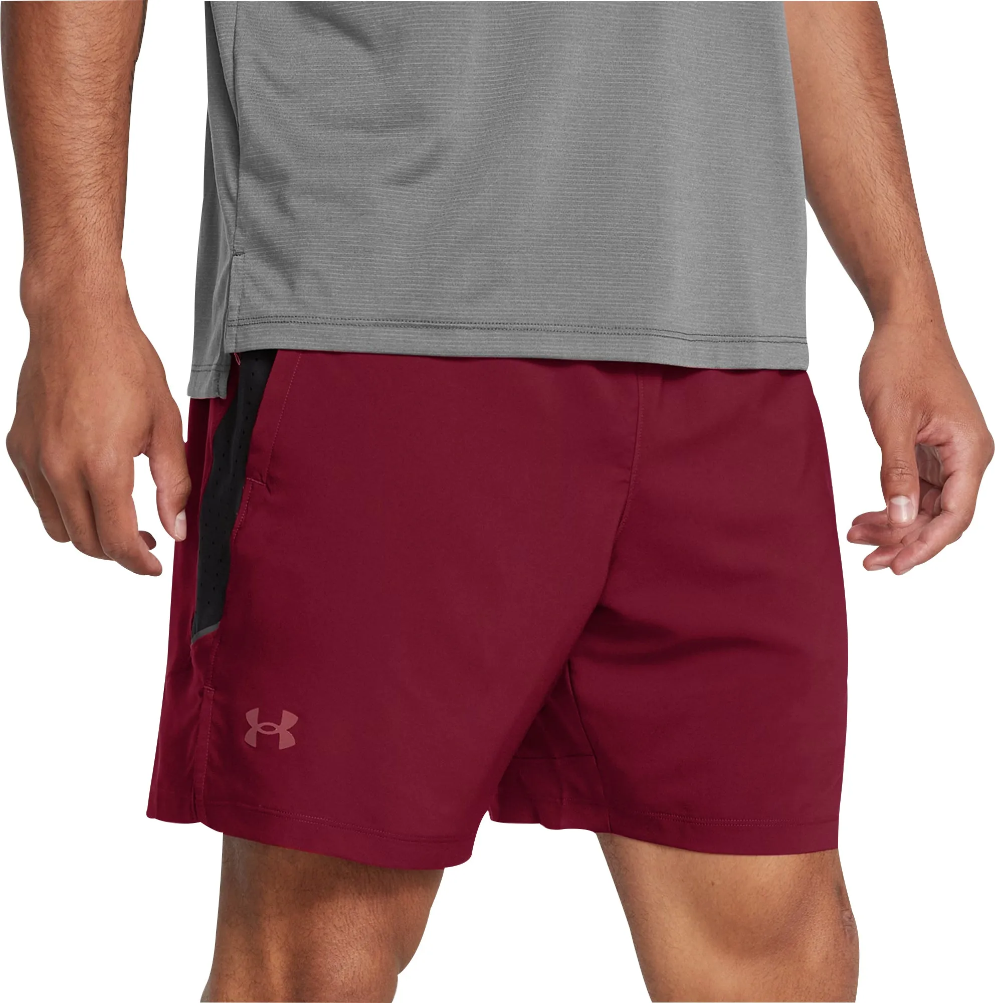 Under Armour Launch Elite 2 In 1 Mens Running Shorts - Red Modern Fit Fashion Accessory