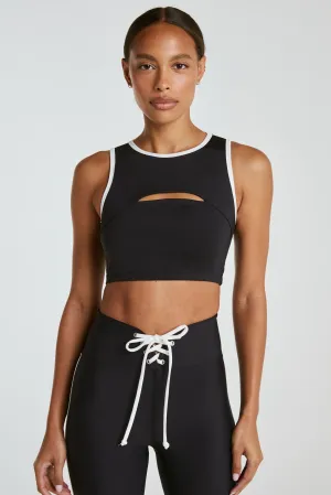 Non-Binding Fit Elastic Two Tone Cut Out Bra