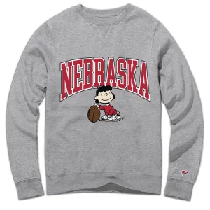 Peanuts x Nebraska Lucy Football Crewneck Sweatshirt Camping Essential Glittery accents