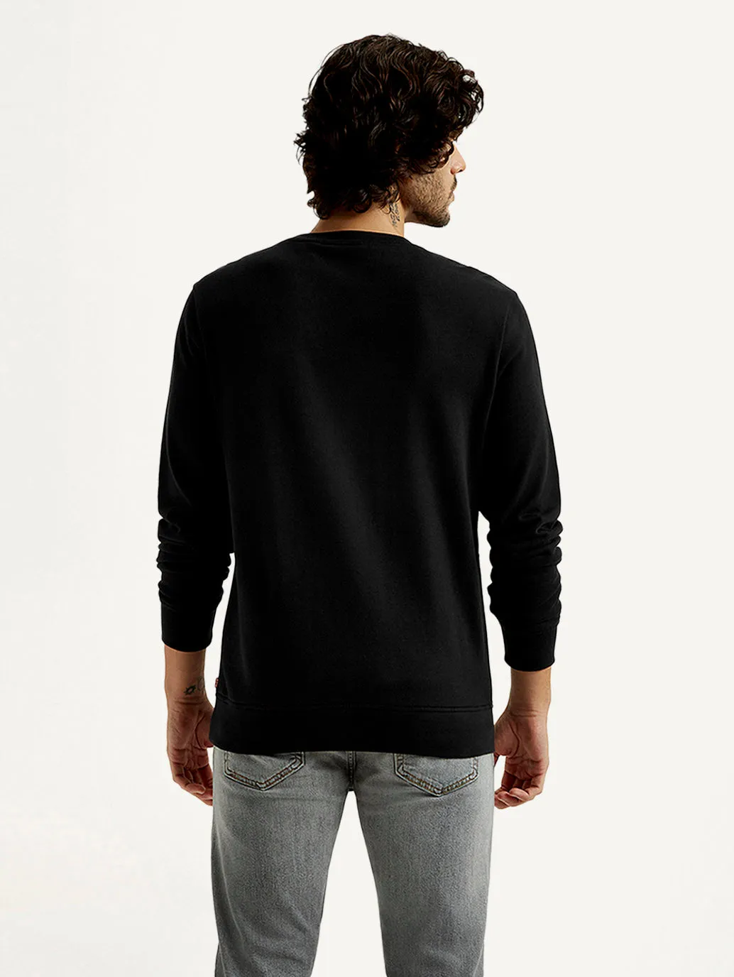 Men's Printed Round Neck Sweatshirt Relaxed Cut