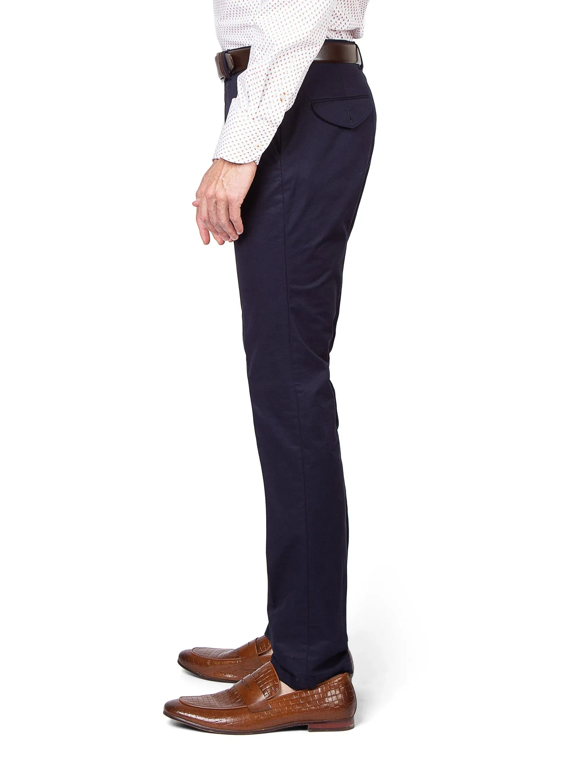 Timeless Comfort Brera Cotton Navy Chino Pants