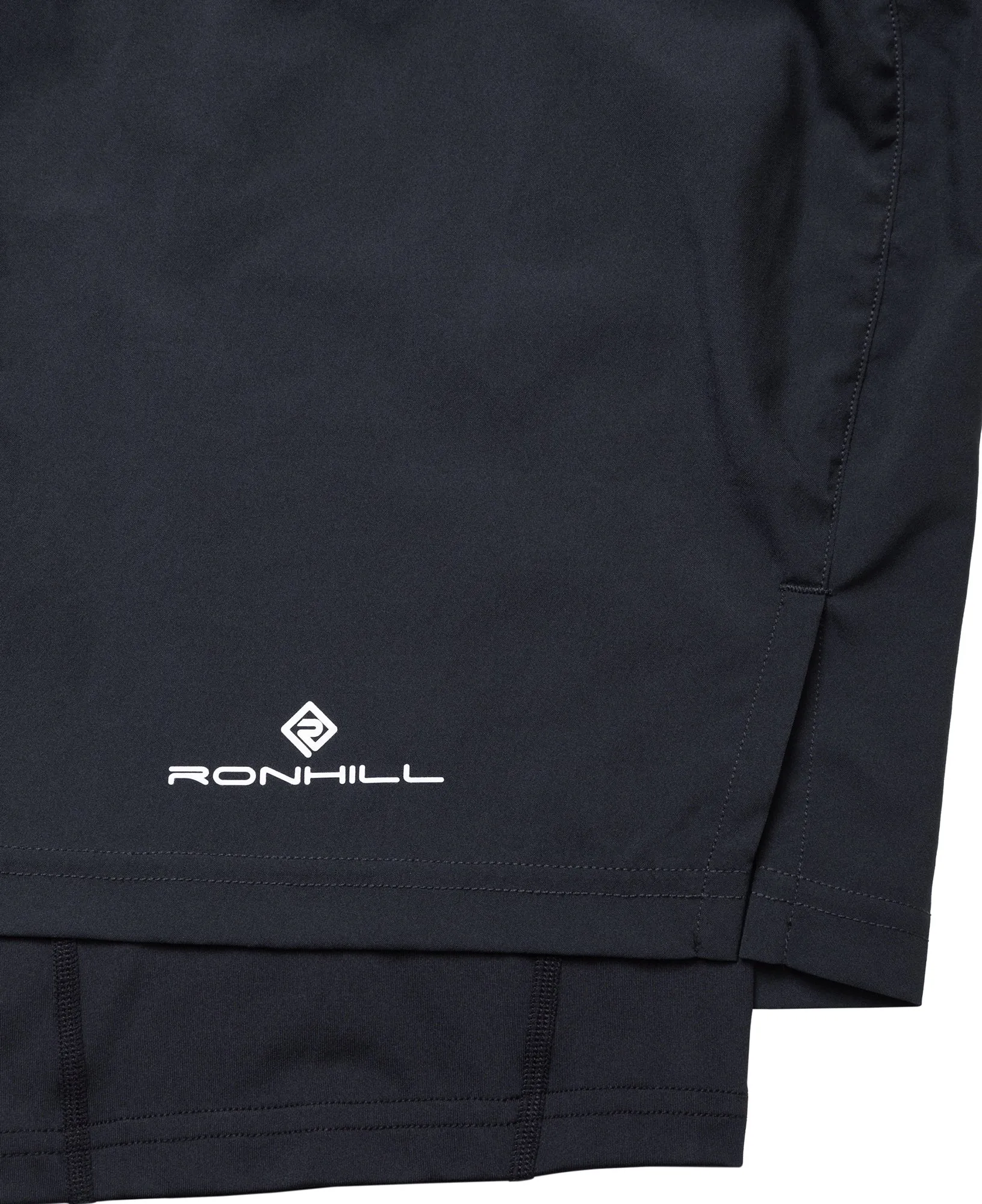 Balanced Design Ronhill Tech Twin 2 In 1 Mens Running Shorts - Black