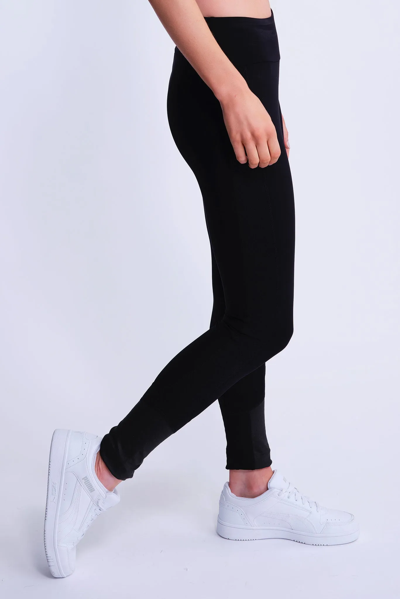 Passion Non-Slip Leggings in Black Postpartum Fit Morning Stretch