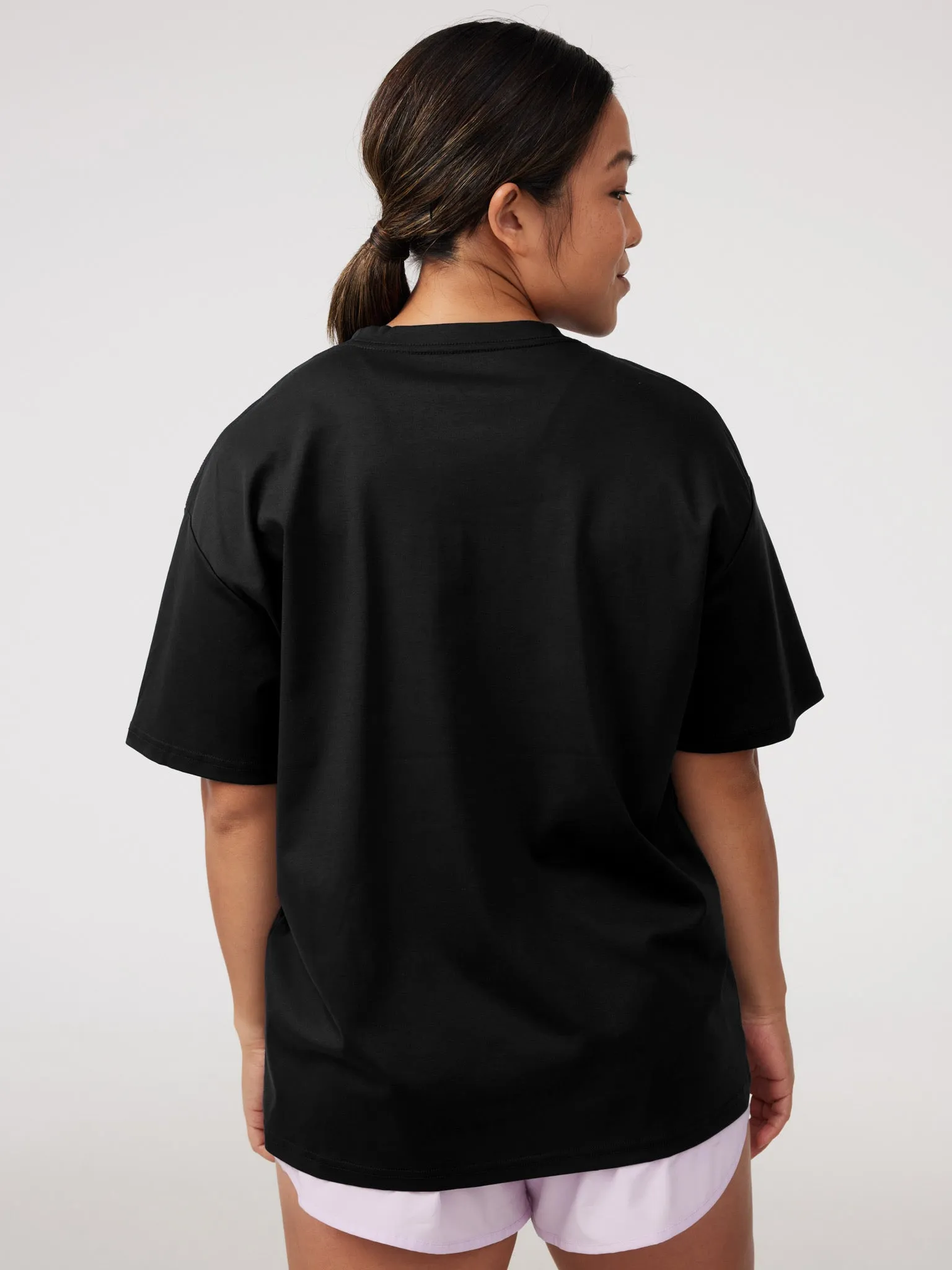 Comfy and Versatile Oversized Tee in Black Sesame