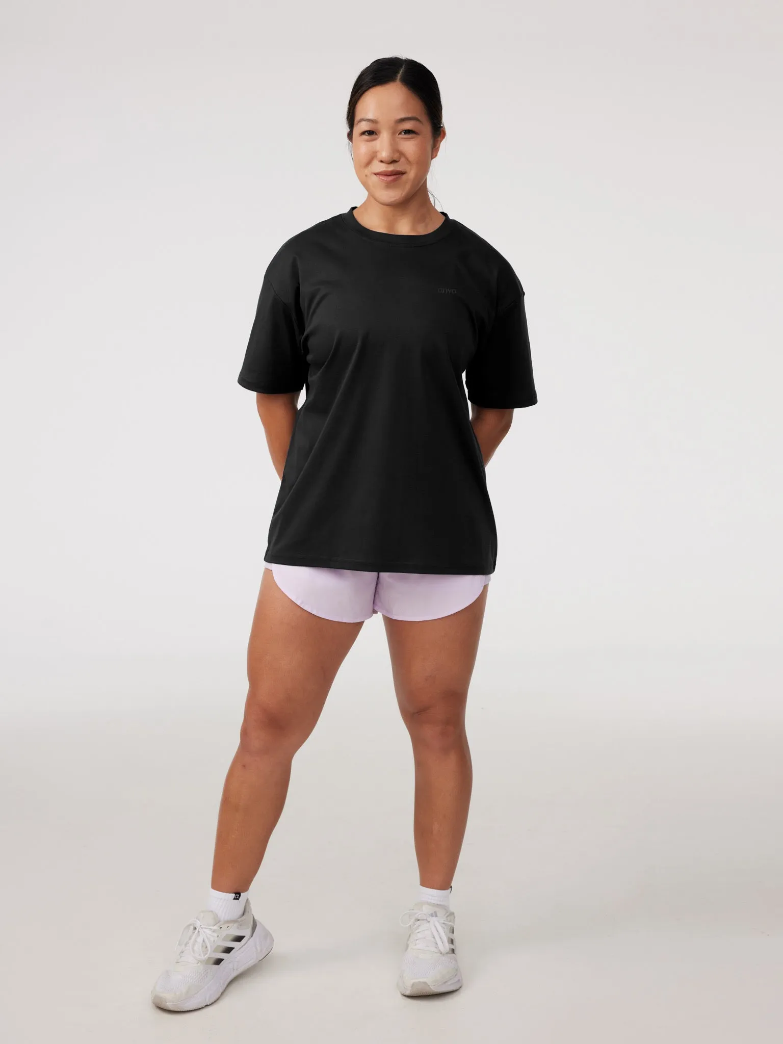 Oversized Tee in Black Sesame Beach Outfit college