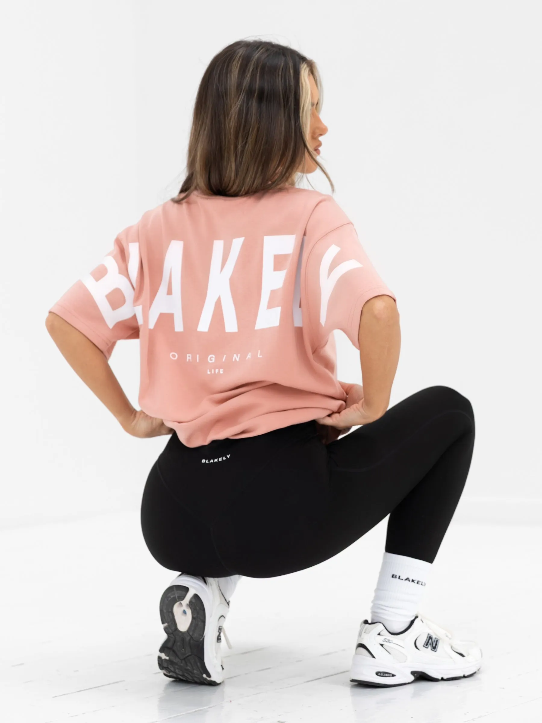 Isabel Oversized T-Shirt - Peach Pink Formal Elegance Sublimation Resistant Fabric
