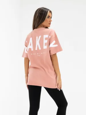 Minimalist Comfort Isabel Oversized T-Shirt - Peach Pink