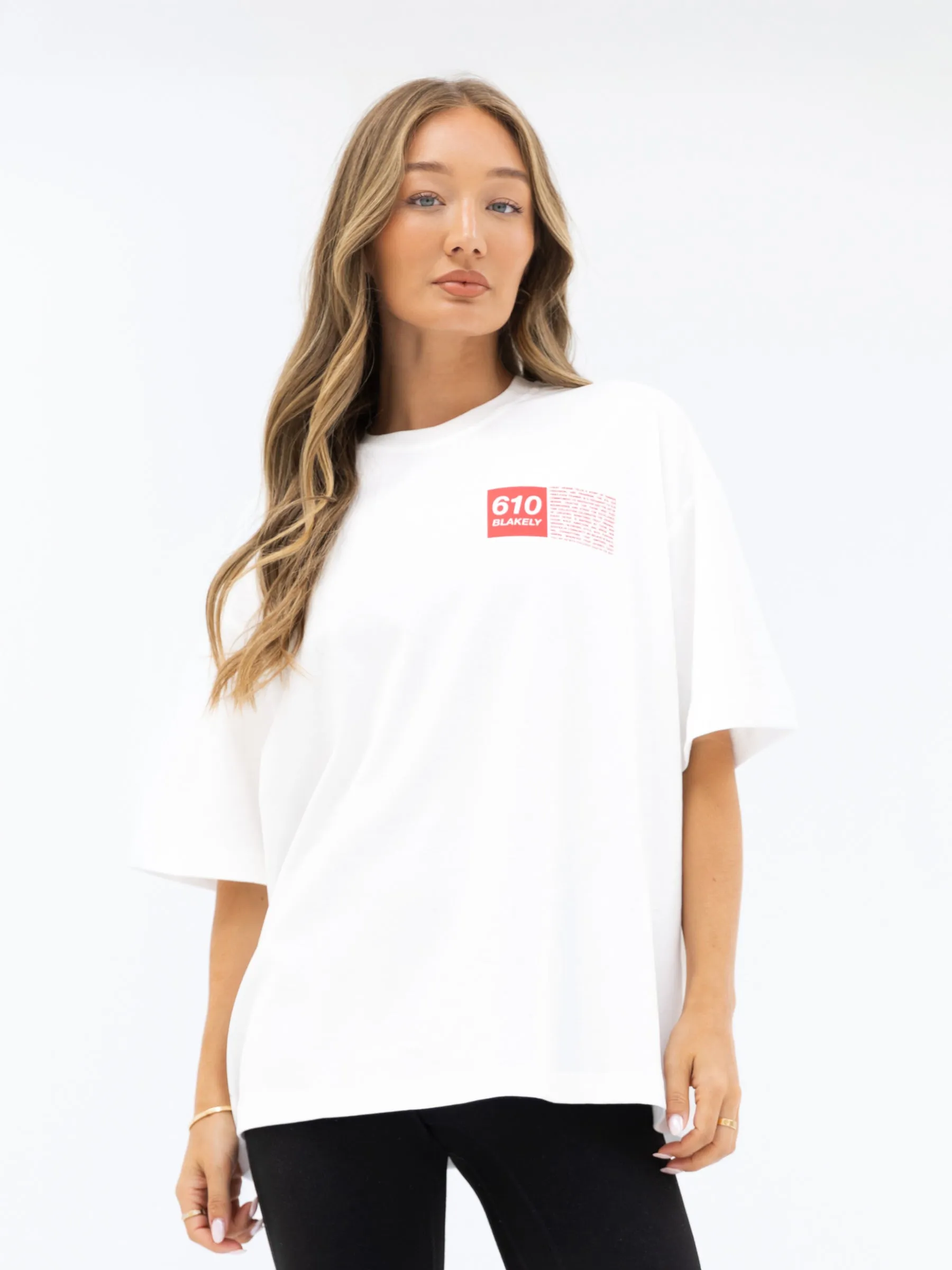 Tribeca 610 Ultra Oversized T-Shirt - Bright White NoSideSeam
