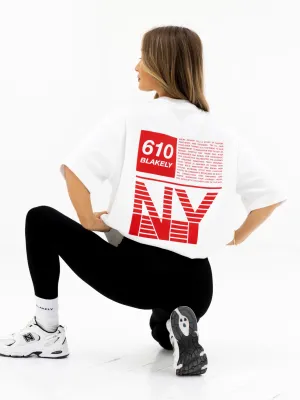 Comfortable Piece Weekend Ready Tribeca 610 Ultra Oversized T-Shirt - Bright White