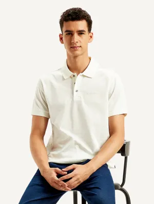 Stretch Fabric Construction Streetwear Edge Men's Redloop Self Slim Fit Polo T-Shirt