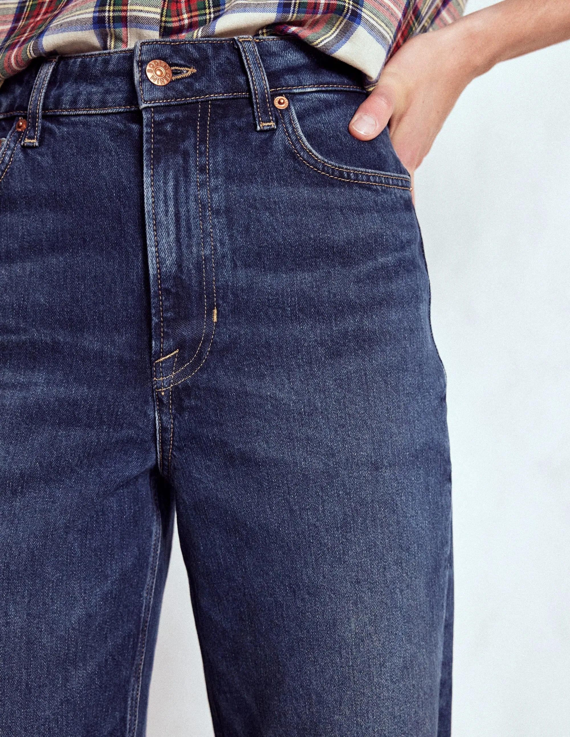Essential Look Mid Rise Stretch Jeans-Dark Vintage