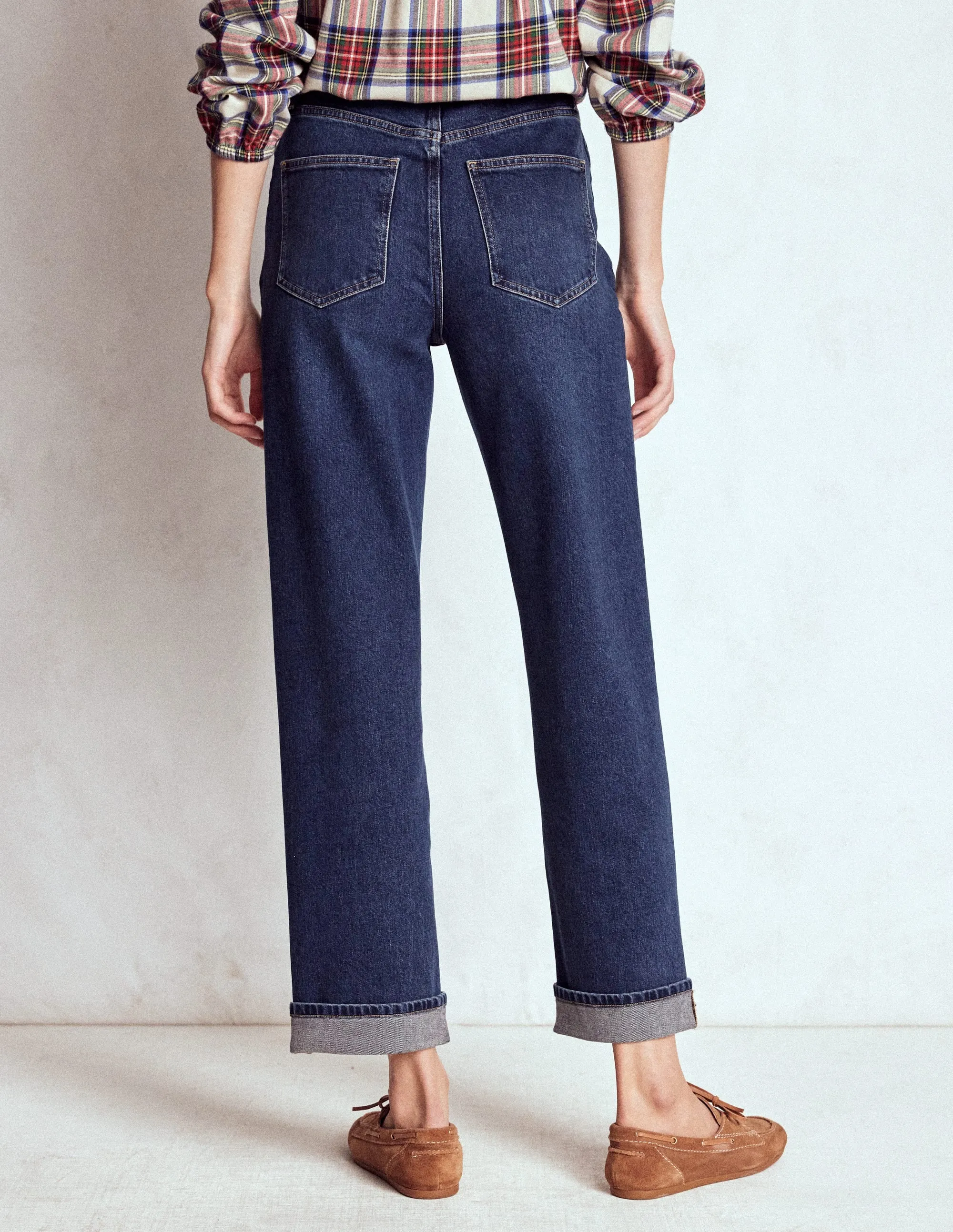 Mid Rise Stretch Jeans-Dark Vintage Light Comfort