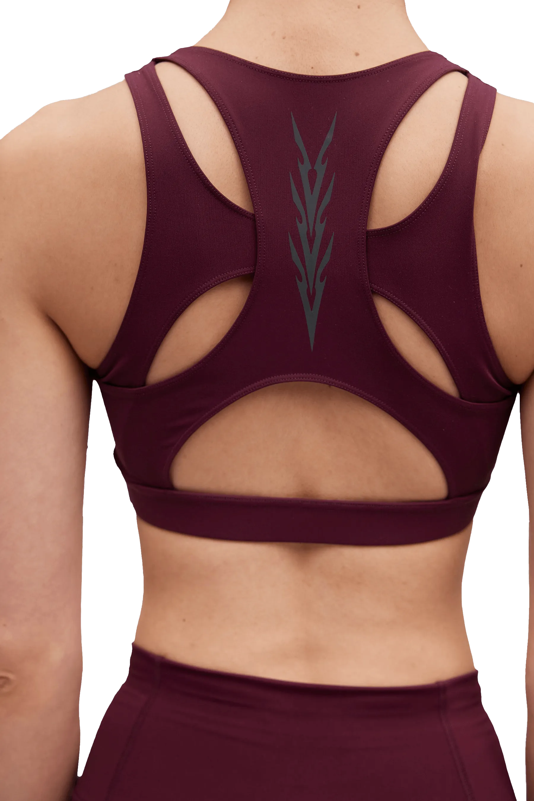Comfortable Shape SPORTS BRA CUT OUT - Burgundy