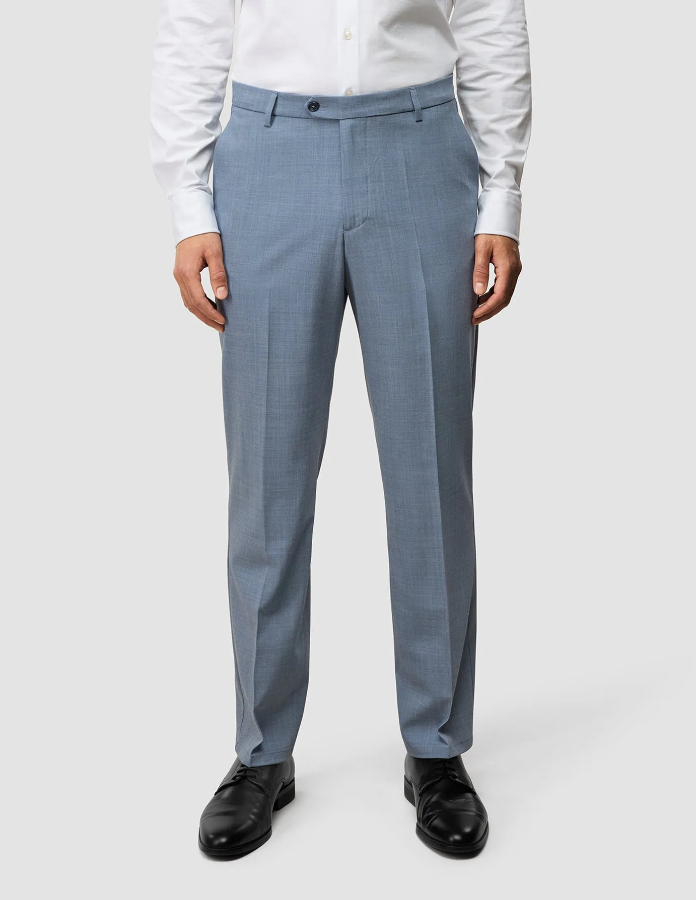 Tech Wool Suit Pants Regular Light Blue Lightweight
