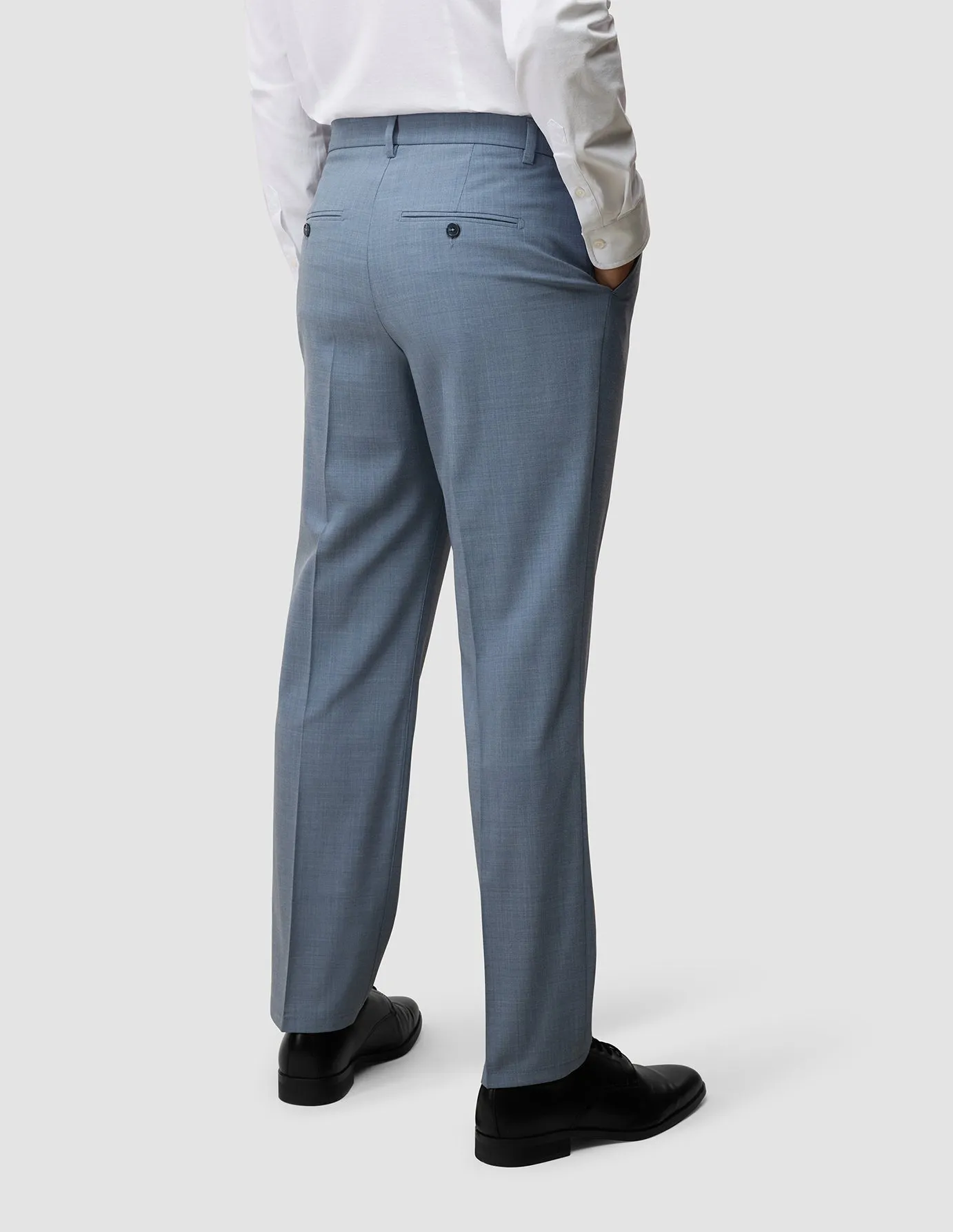Tech Wool Suit Pants Regular Light Blue Dynamic Motion Comfort and style