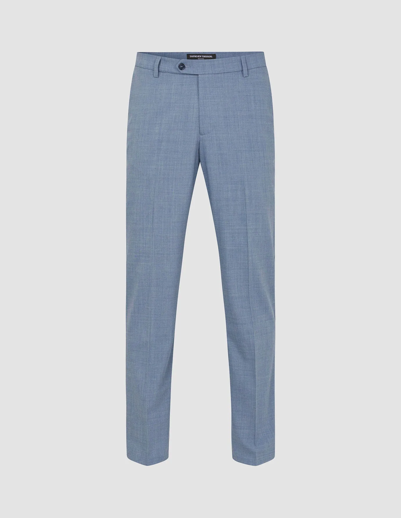 Tech Wool Suit Pants Regular Light Blue Street Active Smart Motion